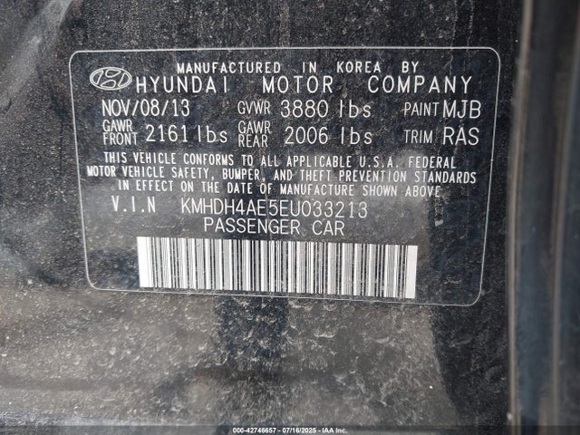 Hyundai dohc mpi nu 2014 KMHDH4AE5EU033213 Image 9
