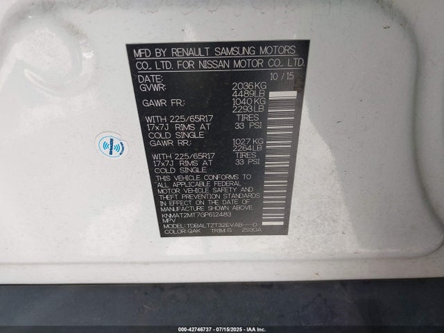 Nissan 2016 2016 KNMAT2MT7GP612483 Image 9