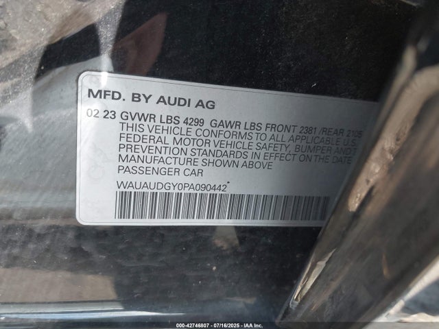 2023 AUDI A3 WAUAUDGY0PA090442 Photo 8