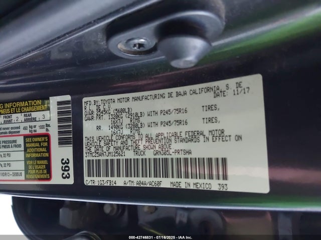 3TMCZ5AN7JM125621 Toyota 2gr-fks