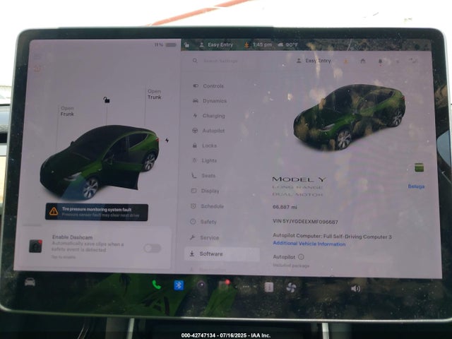 2021 TESLA MODEL Y 5YJYGDEEXMF096687 Photo 6