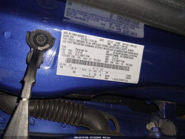 1FADP3K26EL279169 Ford Focus