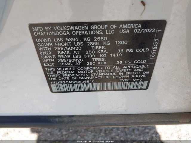 Volkswagen 2.0 tsi 2023 1V2KP2CA0PC536510 Image 9