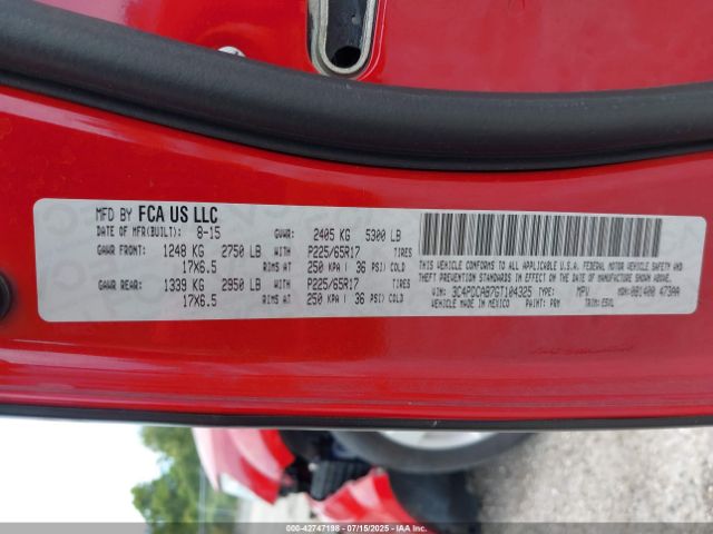 2016 DODGE JOURNEY 3C4PDCAB7GT104325 Photo 8