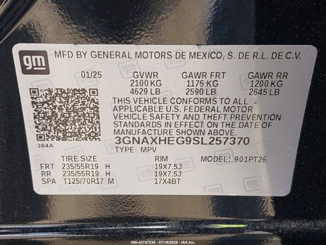 2025 CHEVROLET EQUINOX 3GNAXHEG9SL257370 Photo 8