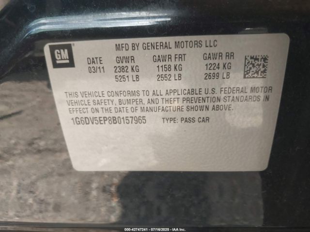 2011 CADILLAC CTS-V 1G6DV5EP8B0157965 Photo 8