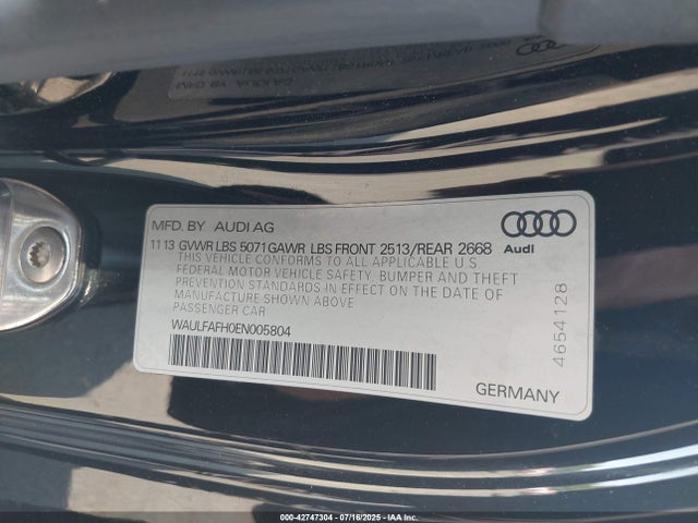 2014 AUDI A5 WAULFAFH0EN005804 Photo 8
