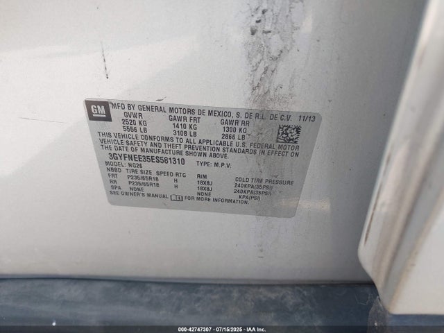 2014 CADILLAC SRX 3GYFNEE35ES581310 Photo 8