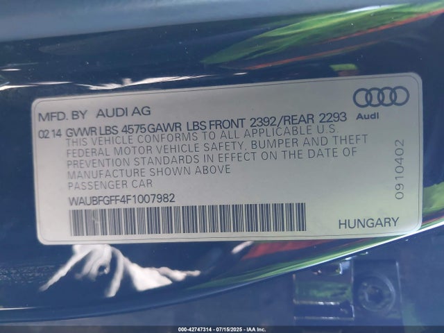2015 AUDI A3 WAUBFGFF4F1007982 Photo 8