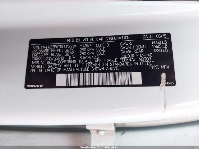 2016 VOLVO XC90 YV4A22PK0G1013284 Photo 8