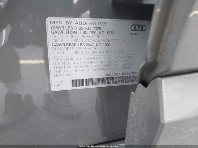 2020 AUDI Q3 WA1DECF34L1078845 Photo 8