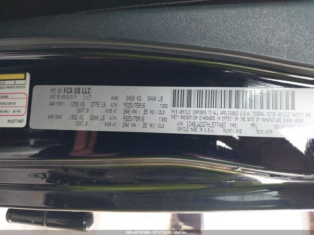 1C4BJWDG7HL577487 Jeep Wrangler