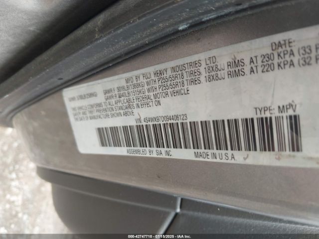 2009 SUBARU TRIBECA 4S4WX97D094406123 Photo 8