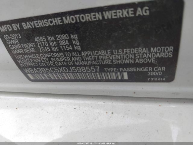 2013 BMW 328I WBA3B5C5XDJ598557 Photo 8