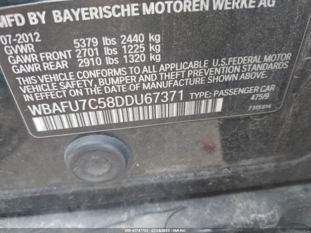 2013 BMW 535I WBAFU7C58DDU67371 Photo 8
