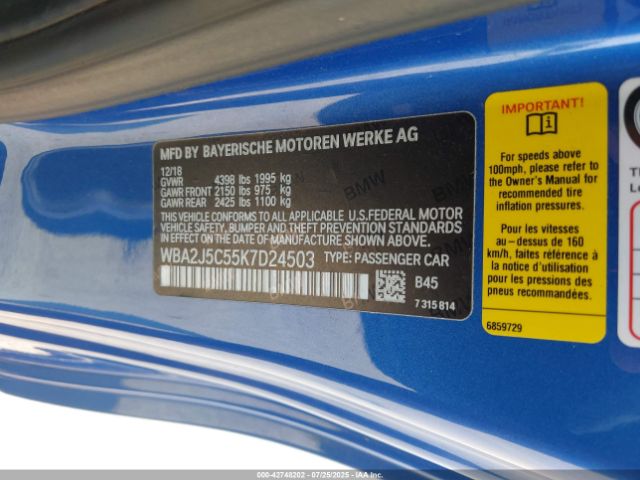 2019 BMW M240I WBA2J5C55K7D24503 Photo 8