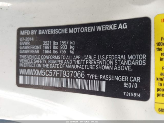 2015 MINI HARDTOP WMWXM5C57FT937066 Photo 8