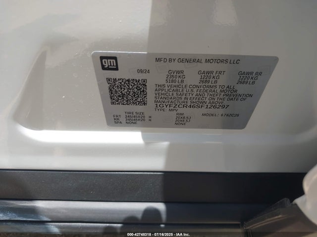 2025 CADILLAC XT4 1GYFZCR46SF126297 Photo 8