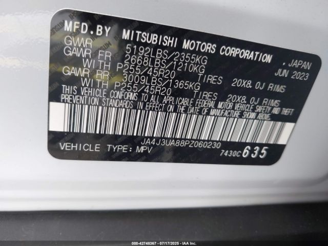 2023 MITSUBISHI OUTLANDER JA4J3UA88PZ060230 Photo 8