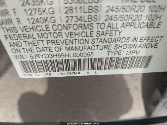 2017 ACURA MDX 5J8YD3H59HL000955 Photo 8
