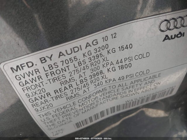 2013 AUDI Q7 WA1LMAFE6DD007361 Photo 8