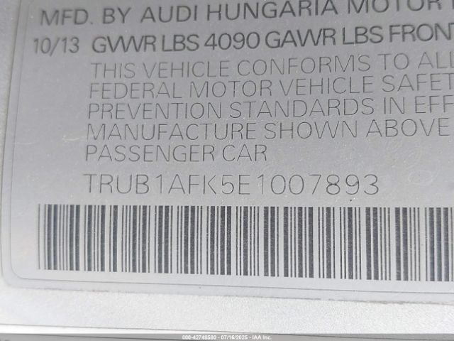 2014 AUDI TTS TRUB1AFK5E1007893 Photo 8