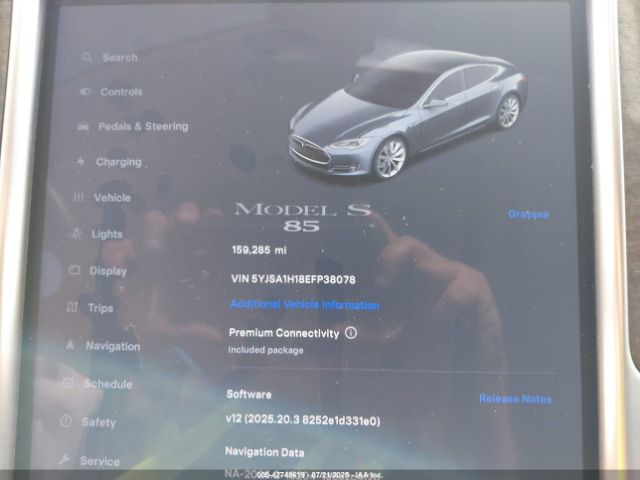 2014 TESLA MODEL S 5YJSA1H18EFP38078 Photo 6