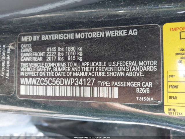 2013 MINI COUNTRYMAN WMWZC5C56DWP34127 Photo 8