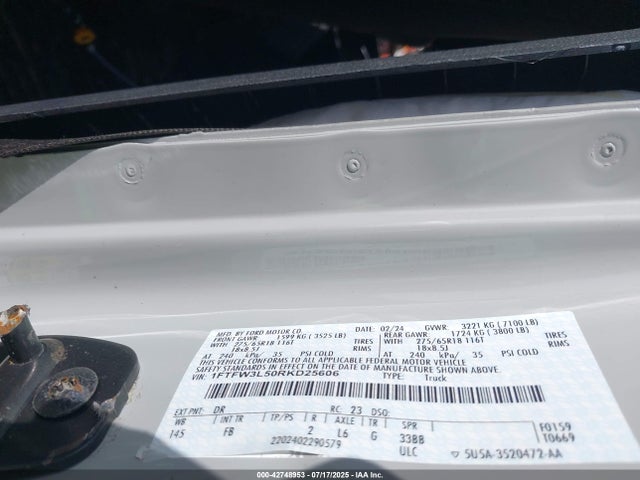 1FTFW3L50RKD25606 Ford 5.0l-4v