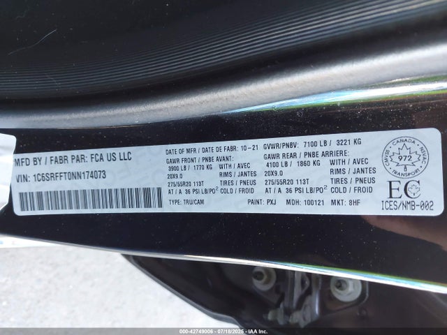 RAM 1500 2022 1C6SRFFT0NN174073 Image 9