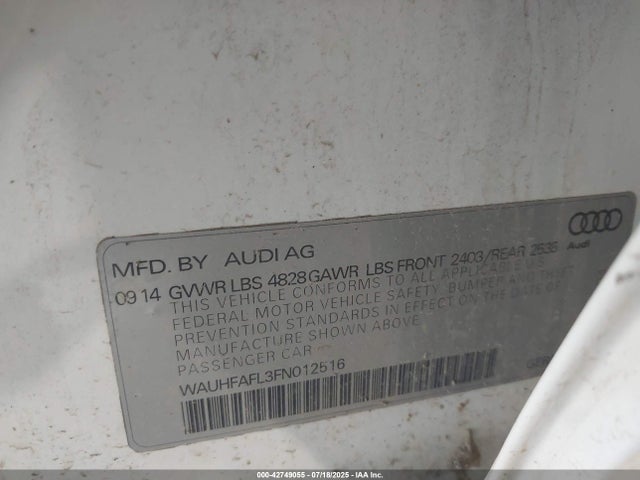2015 AUDI A4 WAUHFAFL3FN012516 Photo 8