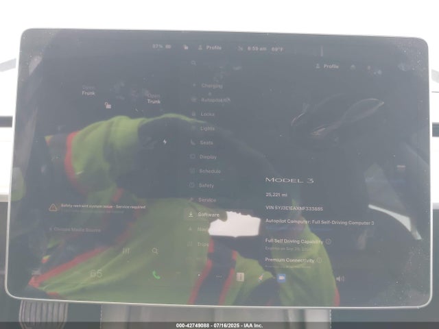 2022 TESLA MODEL 3 5YJ3E1EAXNF333885 Photo 6