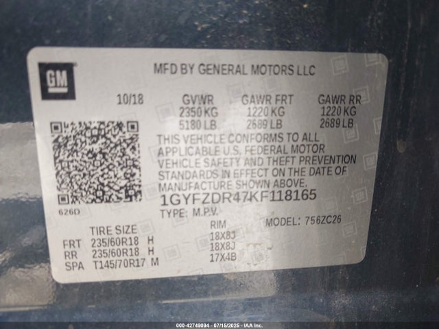 2019 CADILLAC XT4 1GYFZDR47KF118165 Photo 8