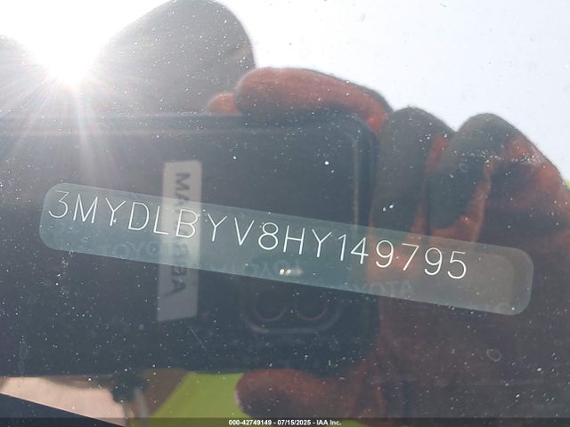 3MYDLBYV8HY149795 Toyota p5v