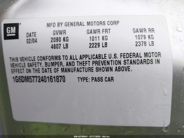 2004 CADILLAC CTS 1G6DM577240161870 Photo 8