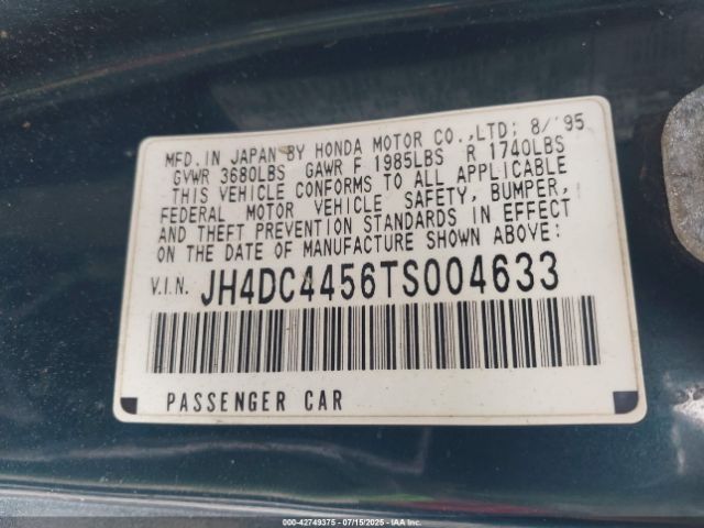 1996 ACURA INTEGRA JH4DC4456TS004633 Photo 8