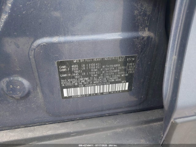 4S4BSANC2H3216384 Subaru u5