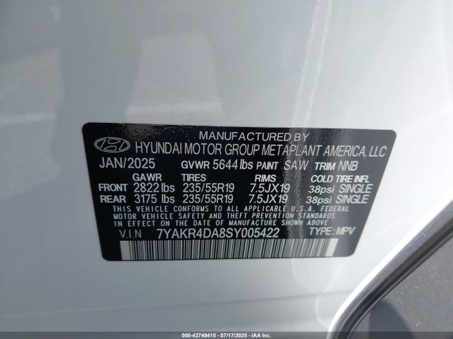 Hyundai Ioniq 5 2025 7YAKR4DA8SY005422 Image 9