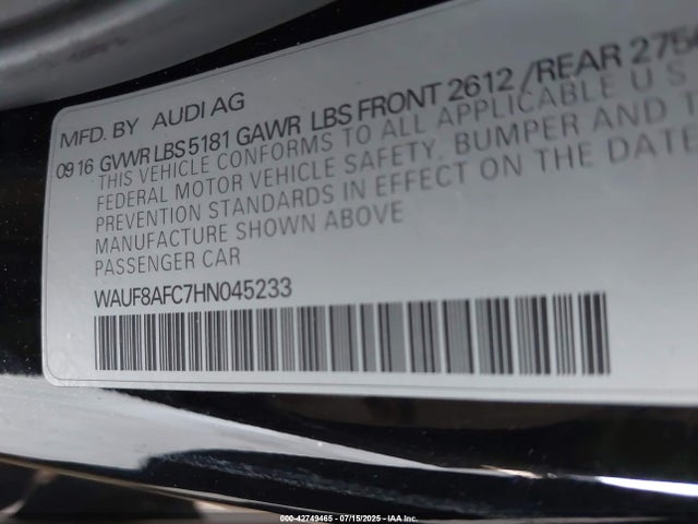 2017 AUDI A6 WAUF8AFC7HN045233 Photo 8