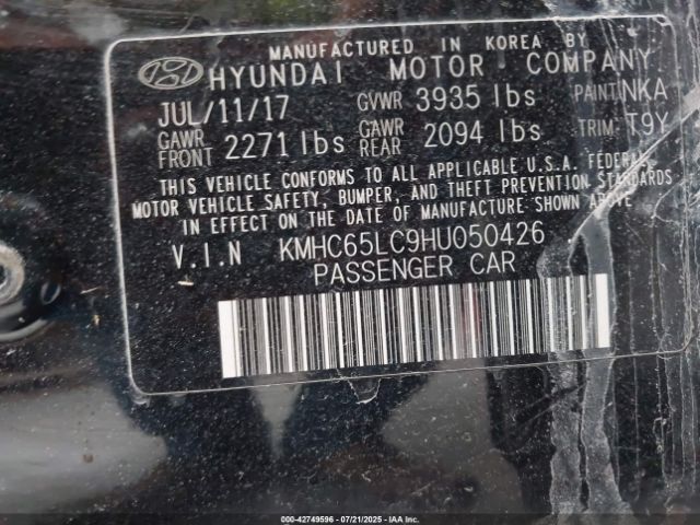 2017 HYUNDAI IONIQ HYBRID KMHC65LC9HU050426 Photo 8