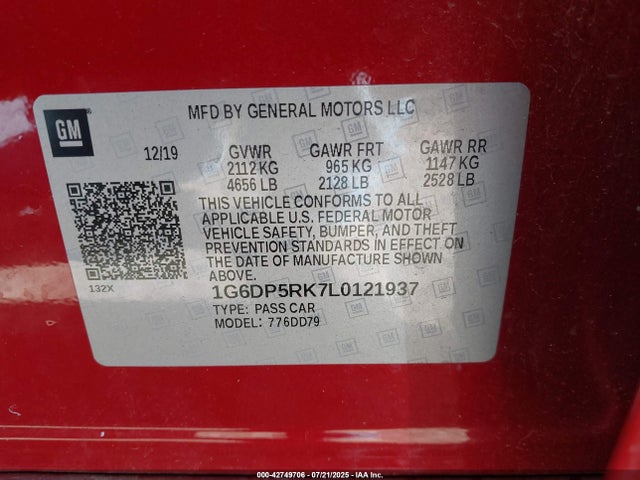 2020 CADILLAC CT5 1G6DP5RK7L0121937 Photo 8