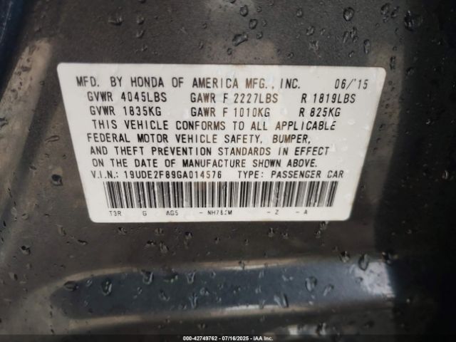 2016 ACURA ILX 19UDE2F89GA014576 Photo 8