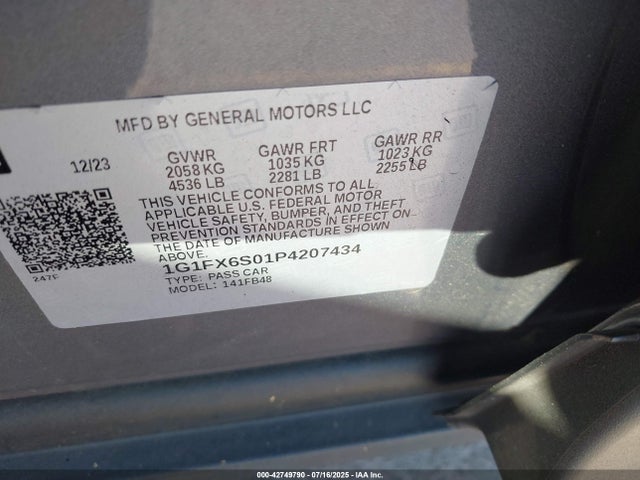 1G1FX6S01P4207434 Chevrolet 2023