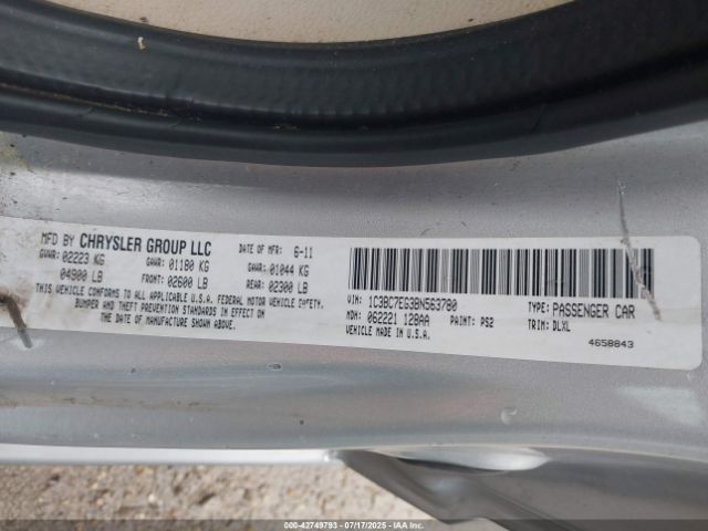 2011 CHRYSLER 200 1C3BC7EG3BN563780 Photo 8