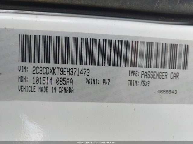 Dodge Charger 2014 2C3CDXKT9EH371473 Image 9