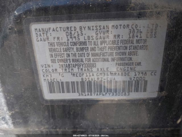 2015 NISSAN SENTRA 3N1AB7AP6FY330083 Photo 8