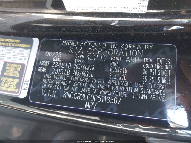 KIA gdi kappa pe 2023 KNDCR3LE0P5113567 Image 9