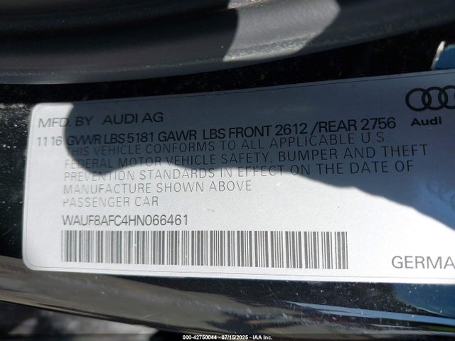 2017 AUDI A6 WAUF8AFC4HN066461 Photo 8