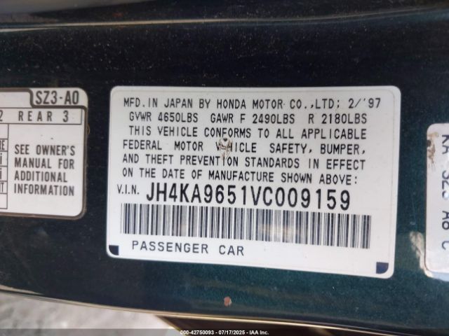 1997 ACURA RL JH4KA9651VC009159 Photo 8