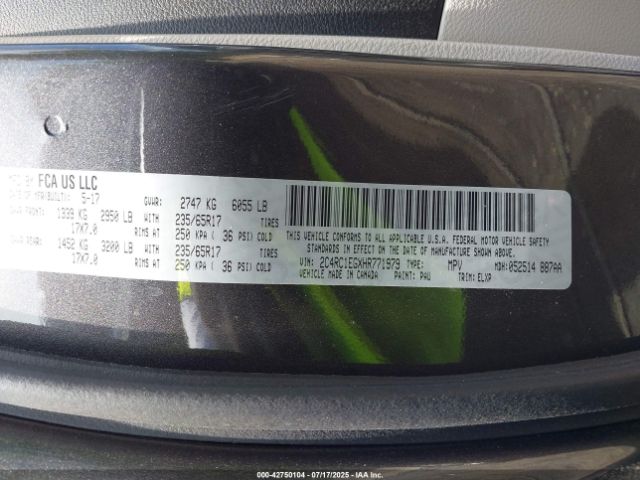 2017 CHRYSLER PACIFICA 2C4RC1EGXHR771979 Photo 8